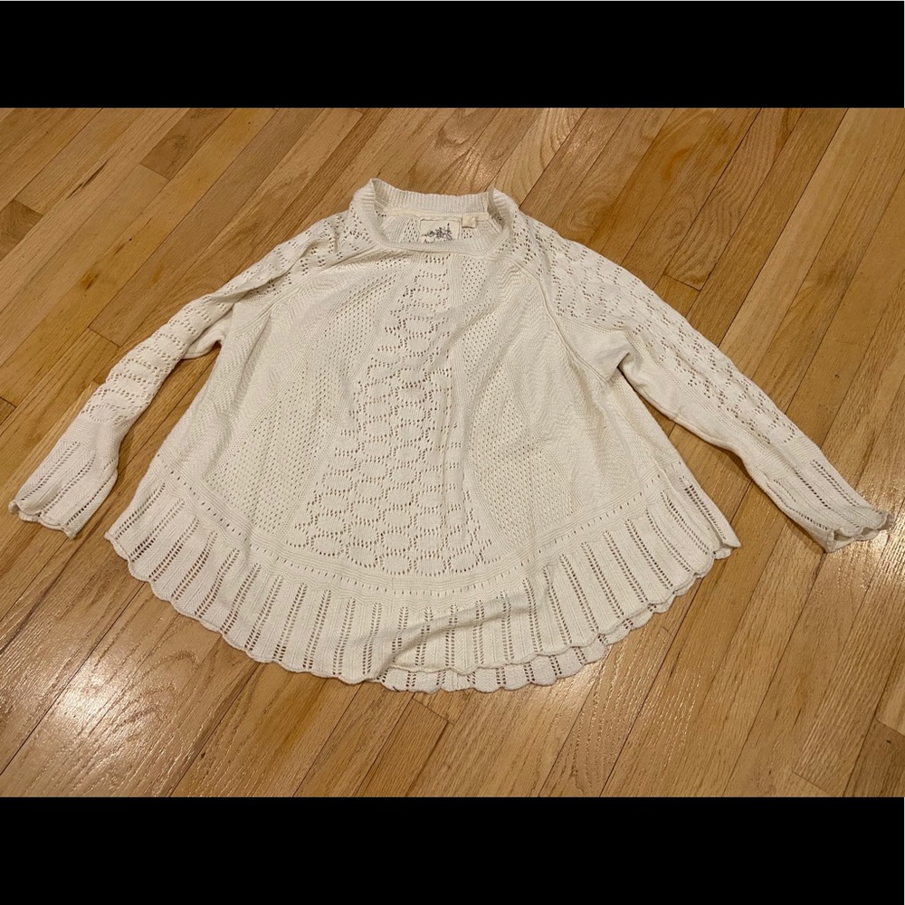 Anthropologie Angel of the North cream sweater S